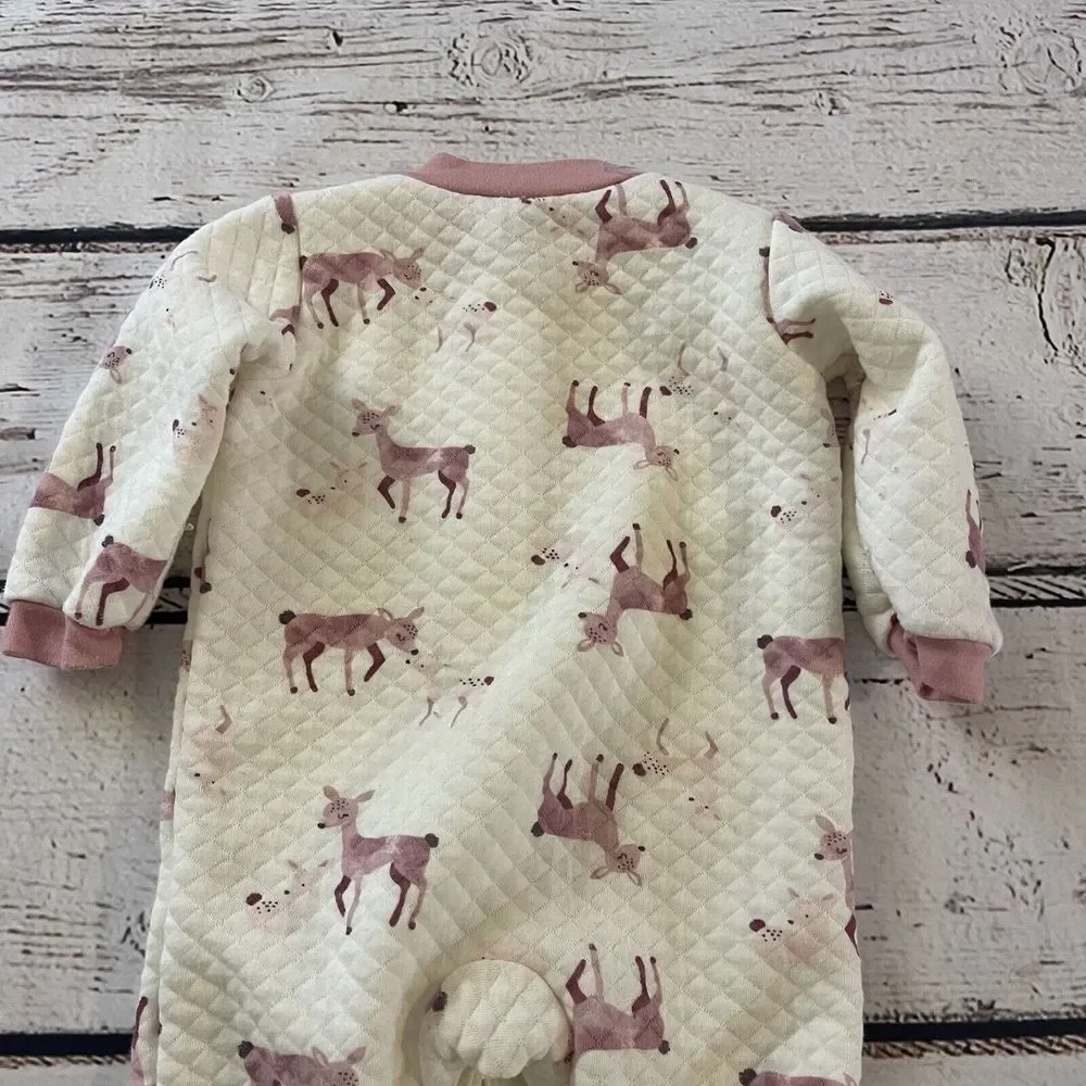 Chickpea Baby Girl Footie Pajamas 6-9 Months Baby Deers‎